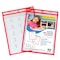 C-Line Products Reusable Dry Erase Pocket, Neon Red, 9 x 12 Set of 30 Pockets, 30PK 40814-BX - alternate 1
